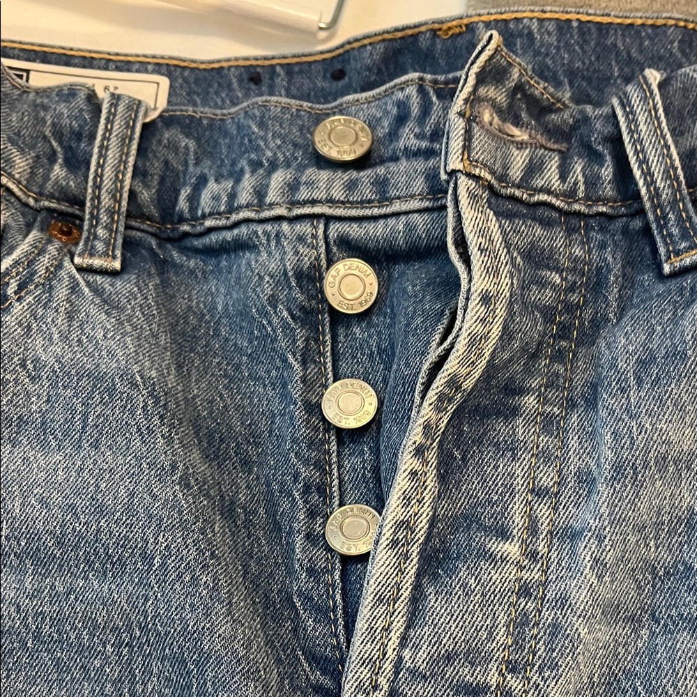 GAP High Rise Ripped Jeans - Classic Blue - Picture 5 of 6